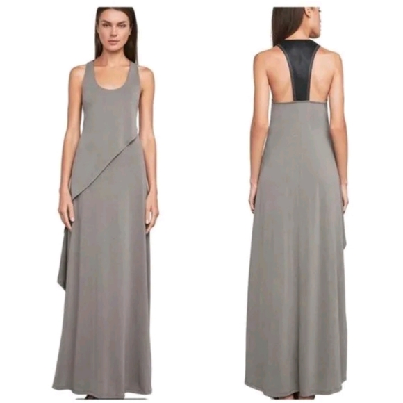 NEW WITH TAGS BCBGMAXAZRIA AUDRA FAUX LEATHER BACK MAXY DRESSD MSRP$198 - Picture 3 of 6